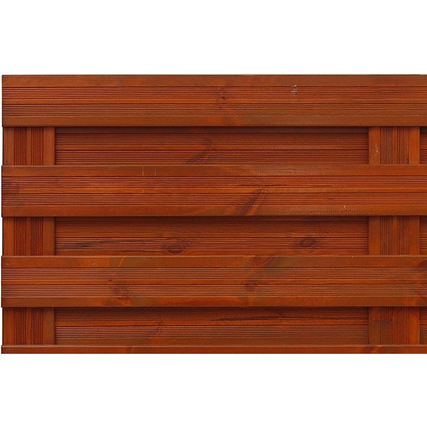 Andrewex SichtschutzzaunElement Goch Teakfarben lasiert 180 cm x 180