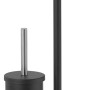 Freistehende, matte baliv WC-Bürstengarnitur ST-6980 mit Papierhalter in Schwarz.