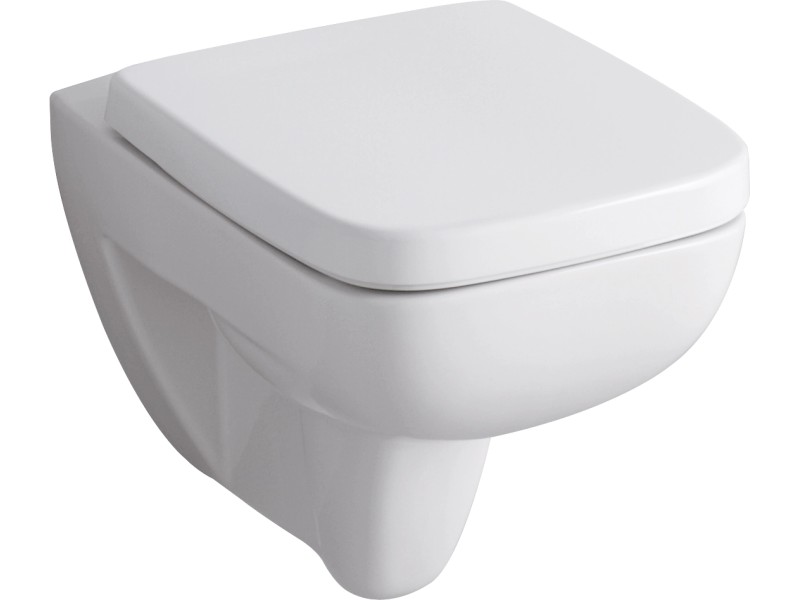 Geberit Tiefspül Wand-WC-Set Renova Plan OBI bei kaufen Weiß Inkl. WC-Sitz Spülrandlos