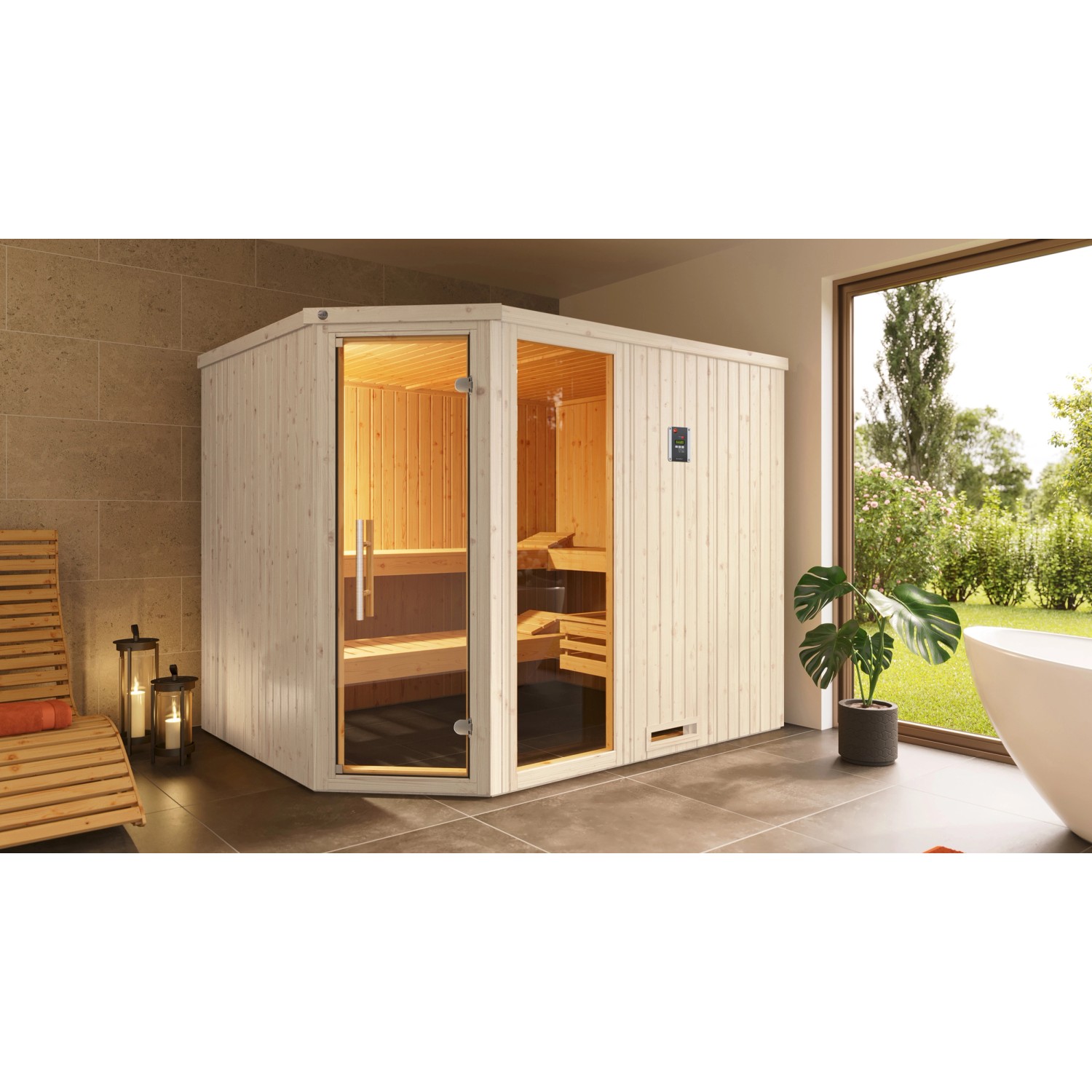 Weka Elementsauna Varberg 4 GTF Trend inkl. 7,5 kW OS-Ofenset