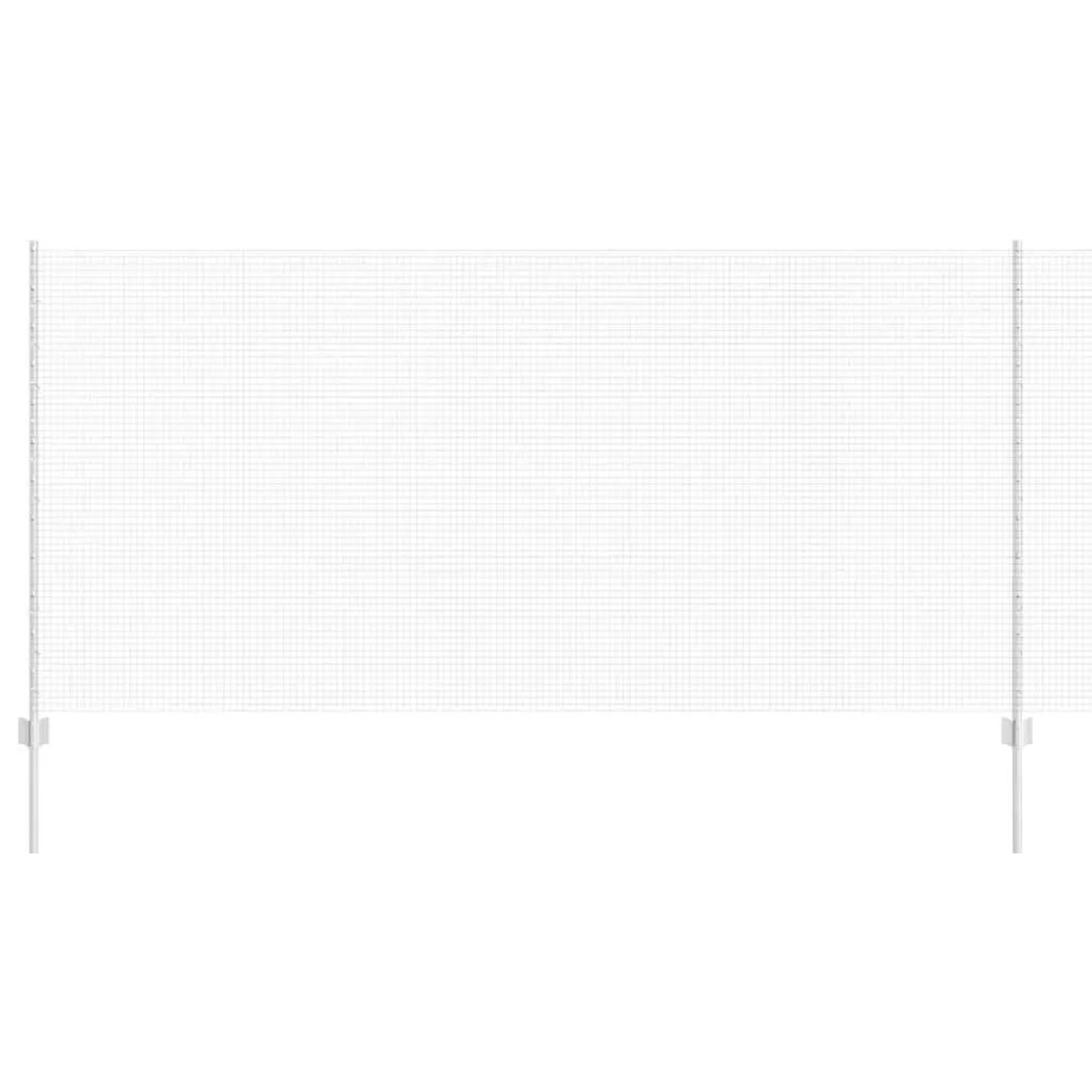 vidaXL Zaun mit Pfosten Silber 1,2 x 25 m Stahl 3336365 günstig online kaufen