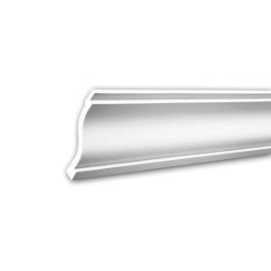 Weiße PROFHOME Eckleiste aus Polyurethan, 200 cm lang, für Decken und Wände.