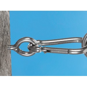 OBI Karabiner aus Edelstahl zum Spannen von Sonnensegeln.