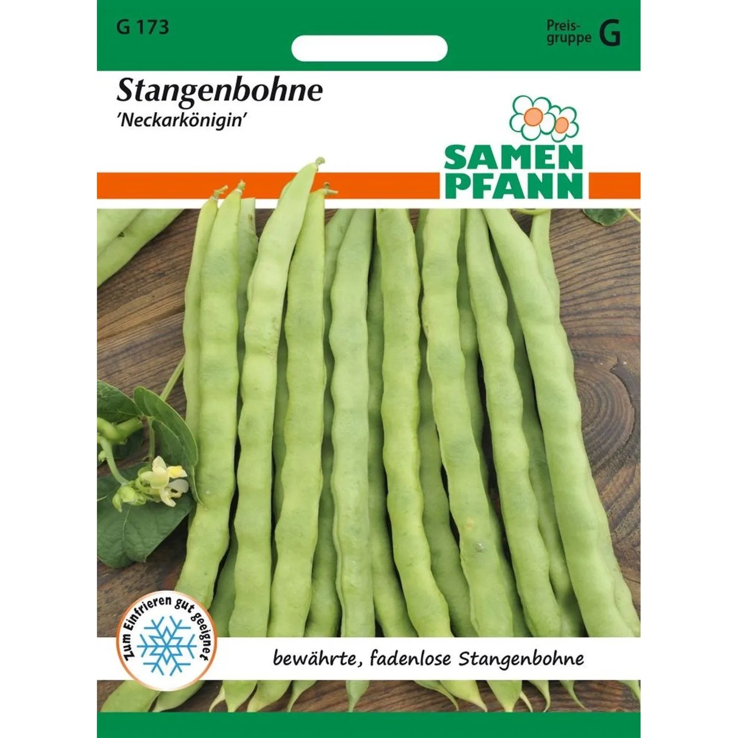SAMEN PFANN Stangenbohne Neckarkönigin
