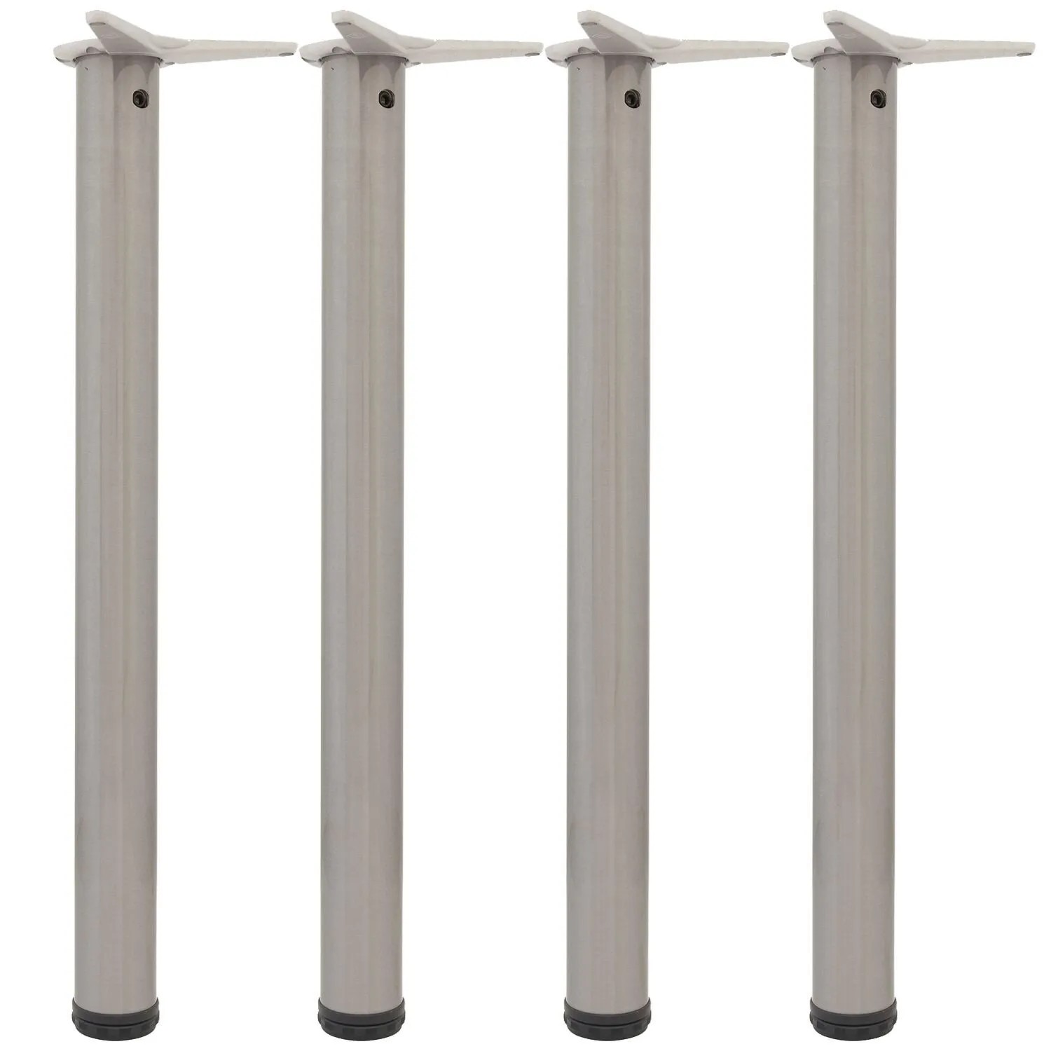 vasalat Set Camar Tischbeine Höhenverstellbar Ø 60 mm Edelstahl-Effekt 690-720 mm 4 Stück
