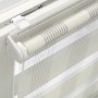 Gardinia EasyFix Doppelrollo Karo, 45x150 cm, weiß. Rollo mit transparenten und blickdichten Streifen.