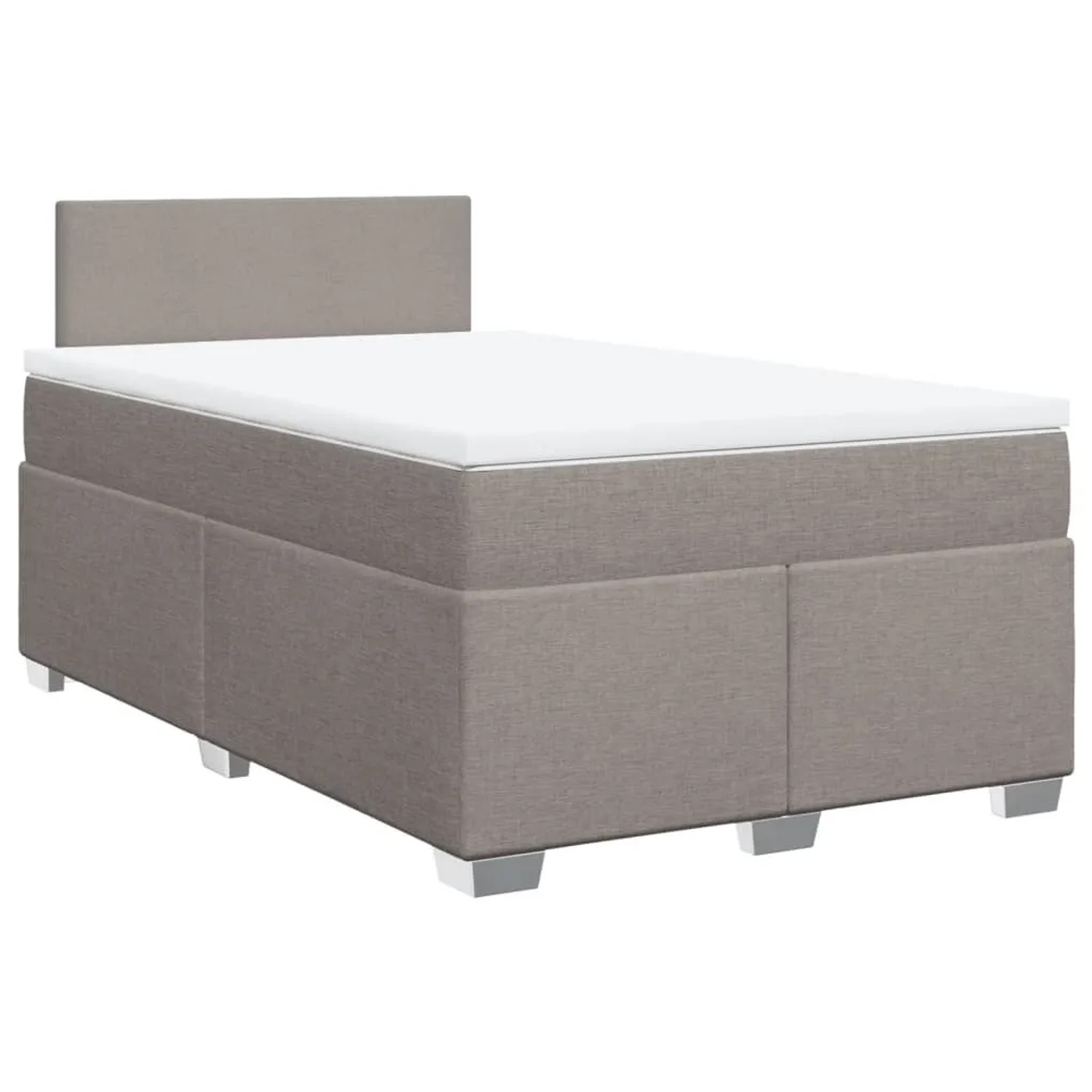 vidaXL Boxspringbett mit Matratze Taupe 120x200 cm Stoff 3288152 günstig online kaufen
