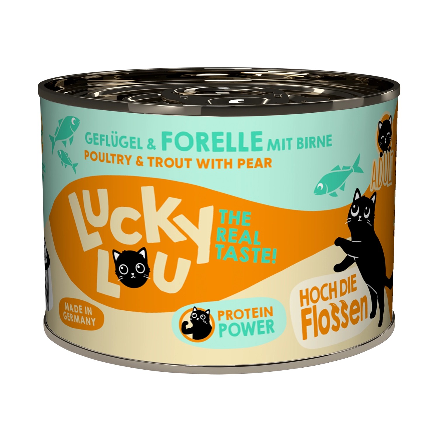 Lucky Lou Katzen-Nassfutter Lifestage Adult Geflügel & Forelle 200 g