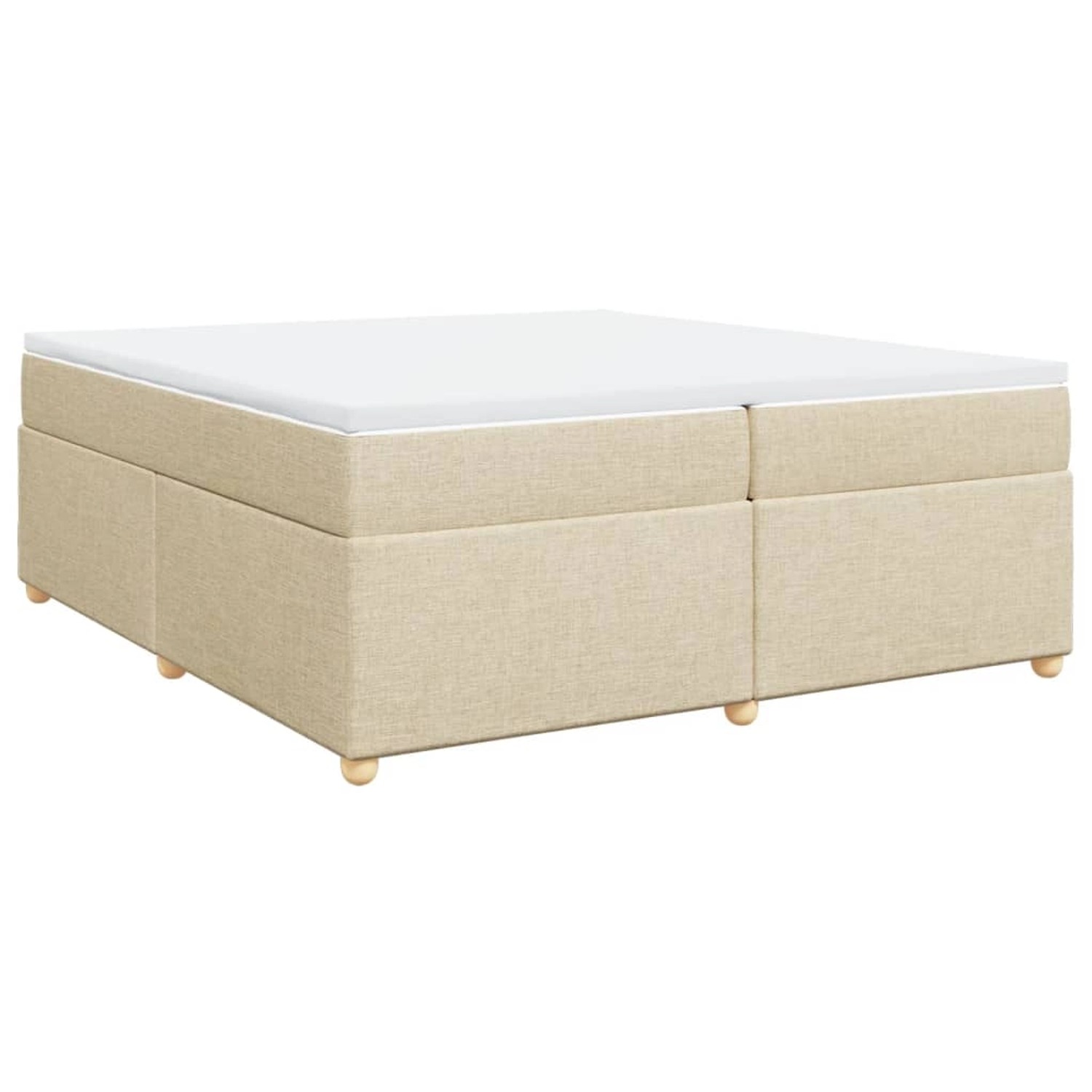 vidaXL Boxspringbett mit Matratze Creme 200x200 cm Stoff 3285406 günstig online kaufen