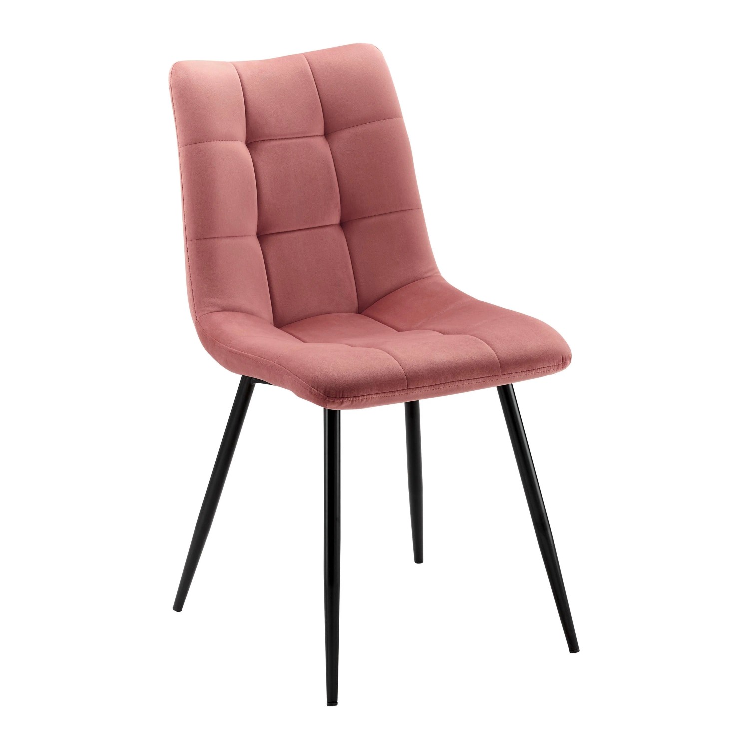 Bessagi Home Stuhl Suri Rosa Samt Gepolstert