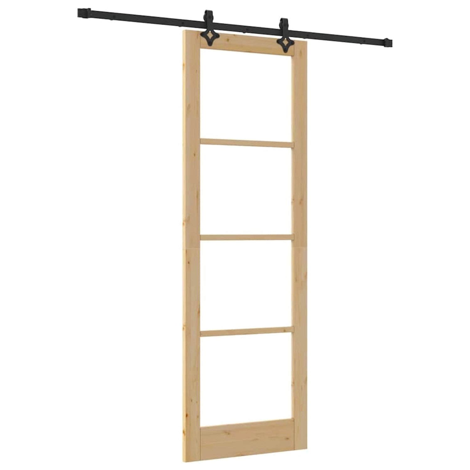 vidaXL Schiebetür ORKDAL Braun 78 x 232 cm Holz und Metall 3332191 günstig online kaufen