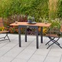 Merxx Gartenmöbelset Santorin mit Klappsesseln und ausziehbarem Balkontisch.
