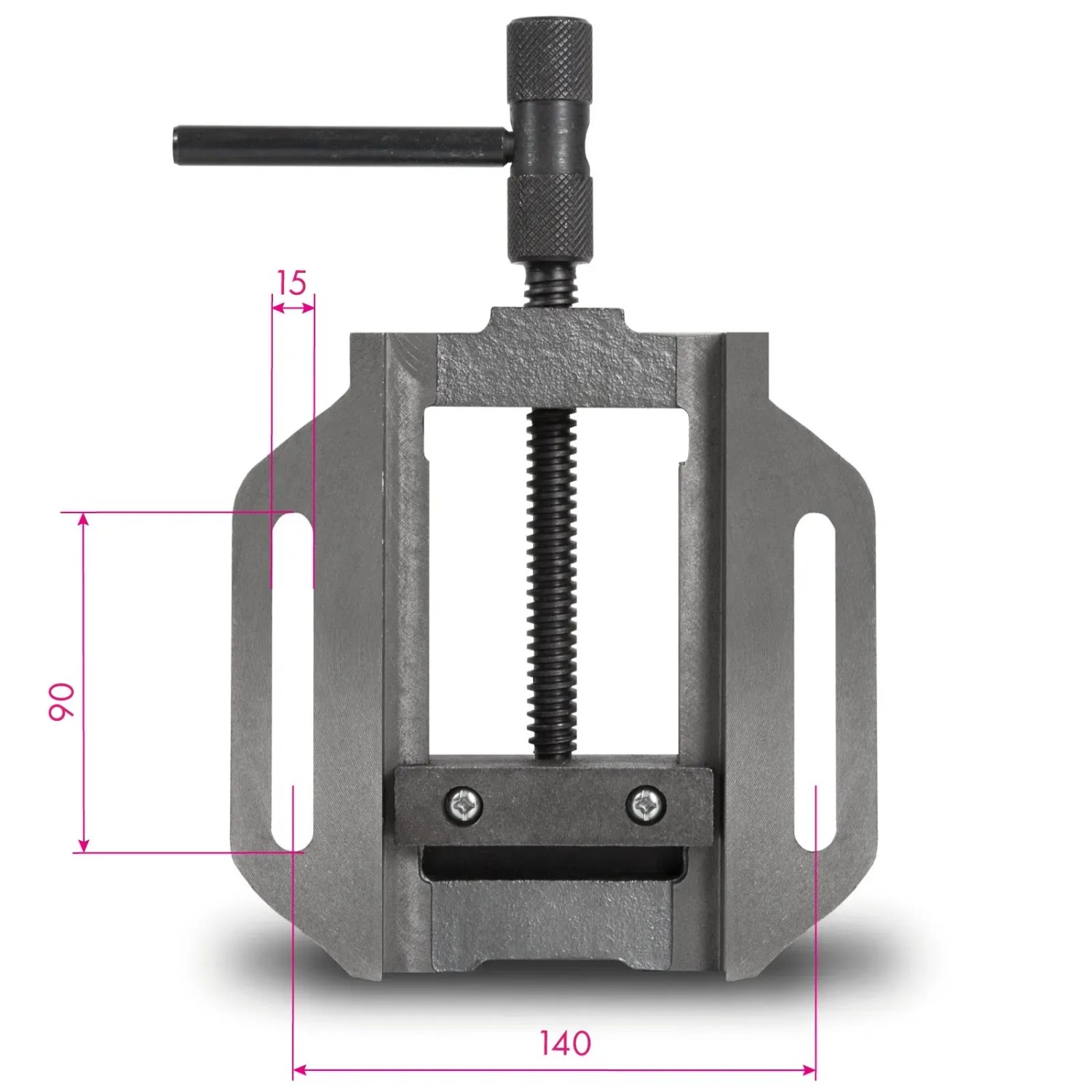 EBERTH Maschinenschraubstock, 125mm Backenbreite, max. 100mm Spannweite, aus Grauguss und Stahl.