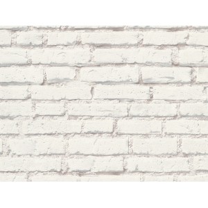 A.S. Création Vliestapete Best of Wood´n Stone Stein Altweiß mit Mauerwerk-Optik.