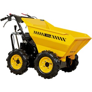 Güde Allraddumper GAD 400.1/4x4 in Gelb-Schwarz, ein Baugerät für Schüttguttransporte.