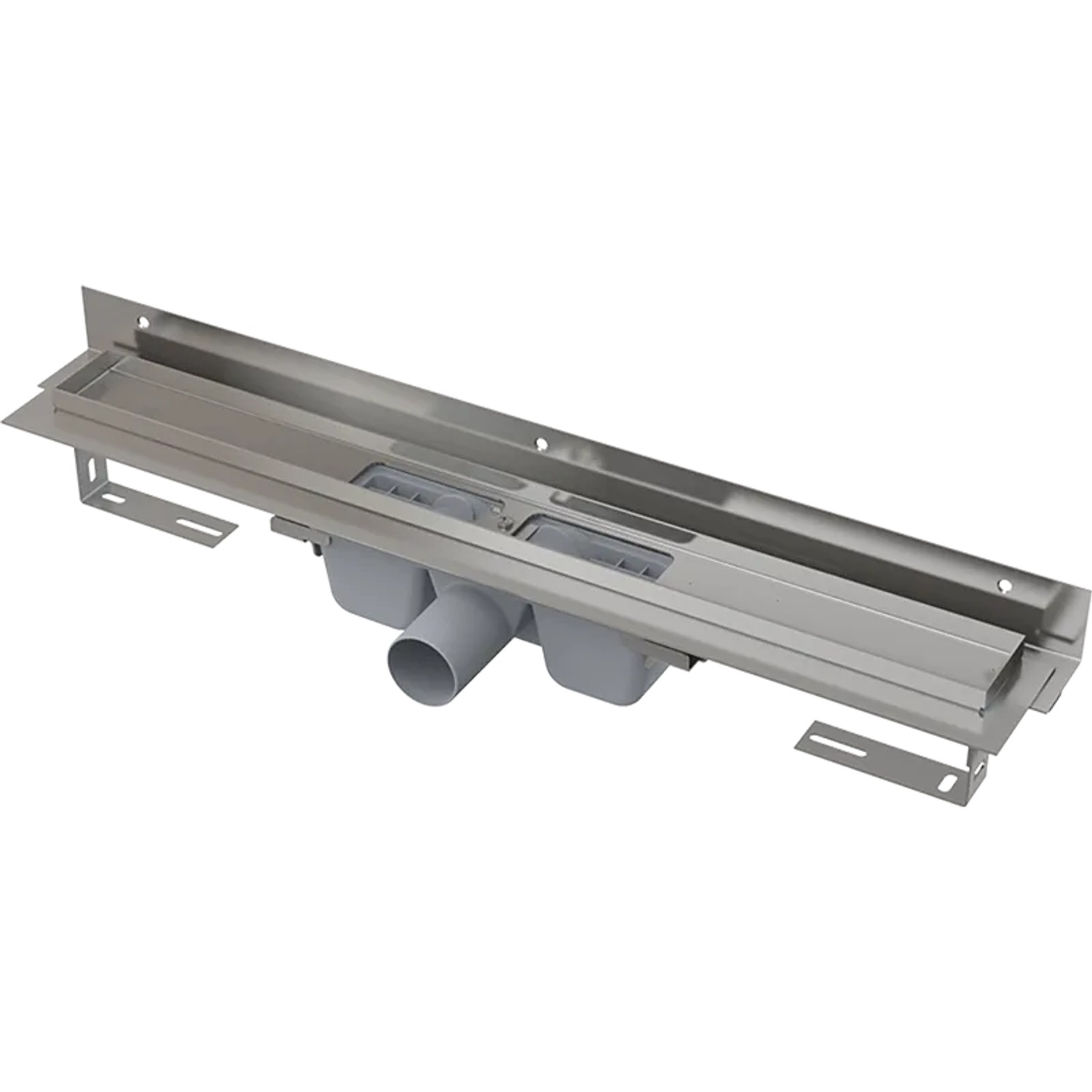 Alcadrain APZ4 Flexible Duschrinne mit Rand und einstellbarem Wandkragen 750 mm