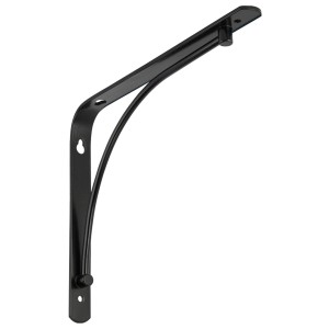 Schwarze OBI Konsole Kottos, 230x180mm, für Regalböden und Möbelbau.