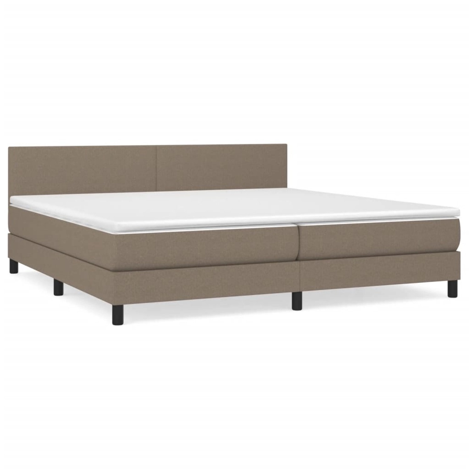 Thumbnail - vidaXL Boxspringbett mit Matratze Taupe 200x200 cm Stoff1372975