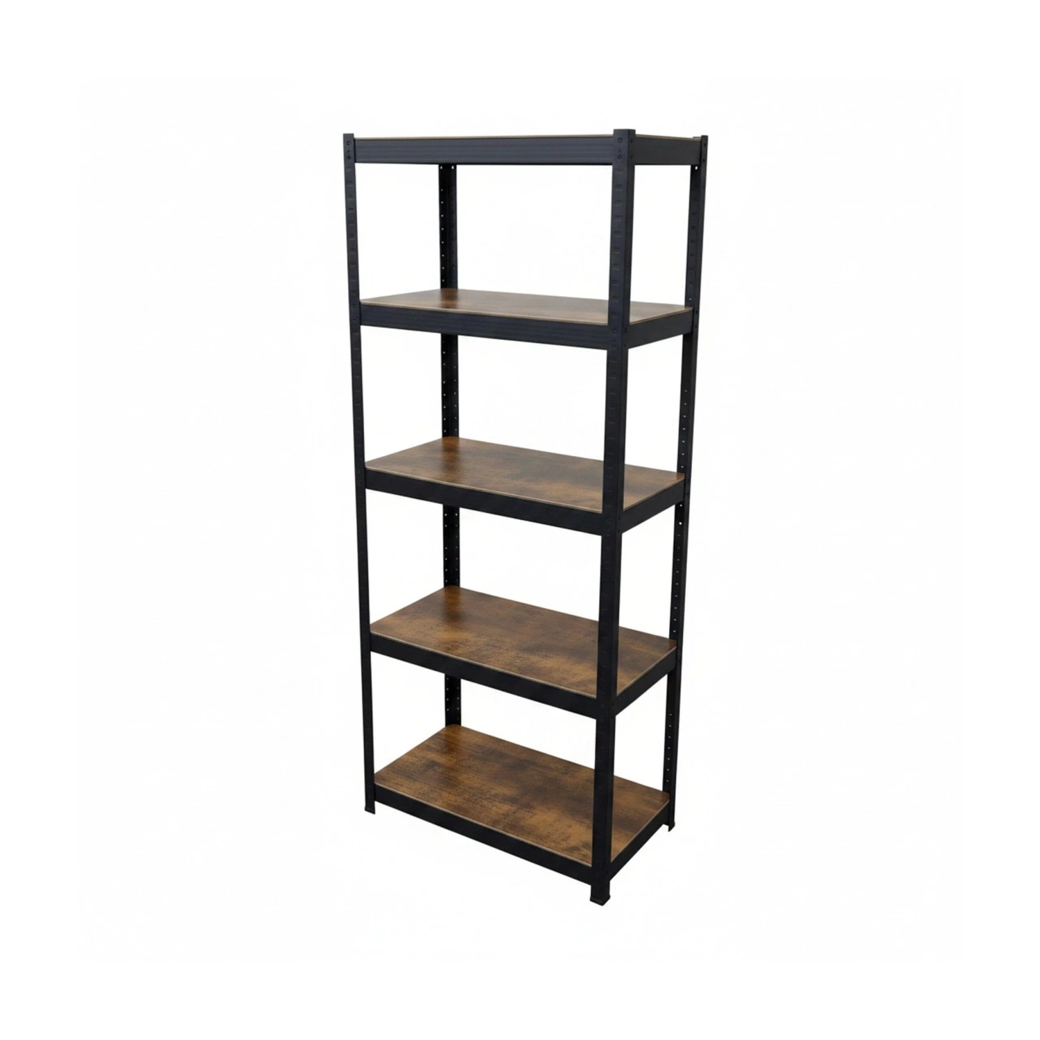 Relaxdays Schwerlastregal Stahl MDF Schwarz Teilbar 168 cm x 80 cm x 40 cm 9,4 kg