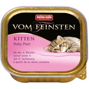 Vom Feinsten Kitten Nassfutter Baby Pastete, Alleinfutter für Kätzchen ab der 4. Woche.