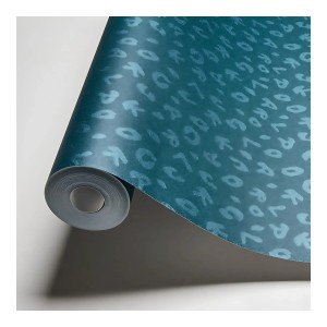 Rolle grüne Metallic-Tapete mit abstraktem Muster für Wandgestaltung.