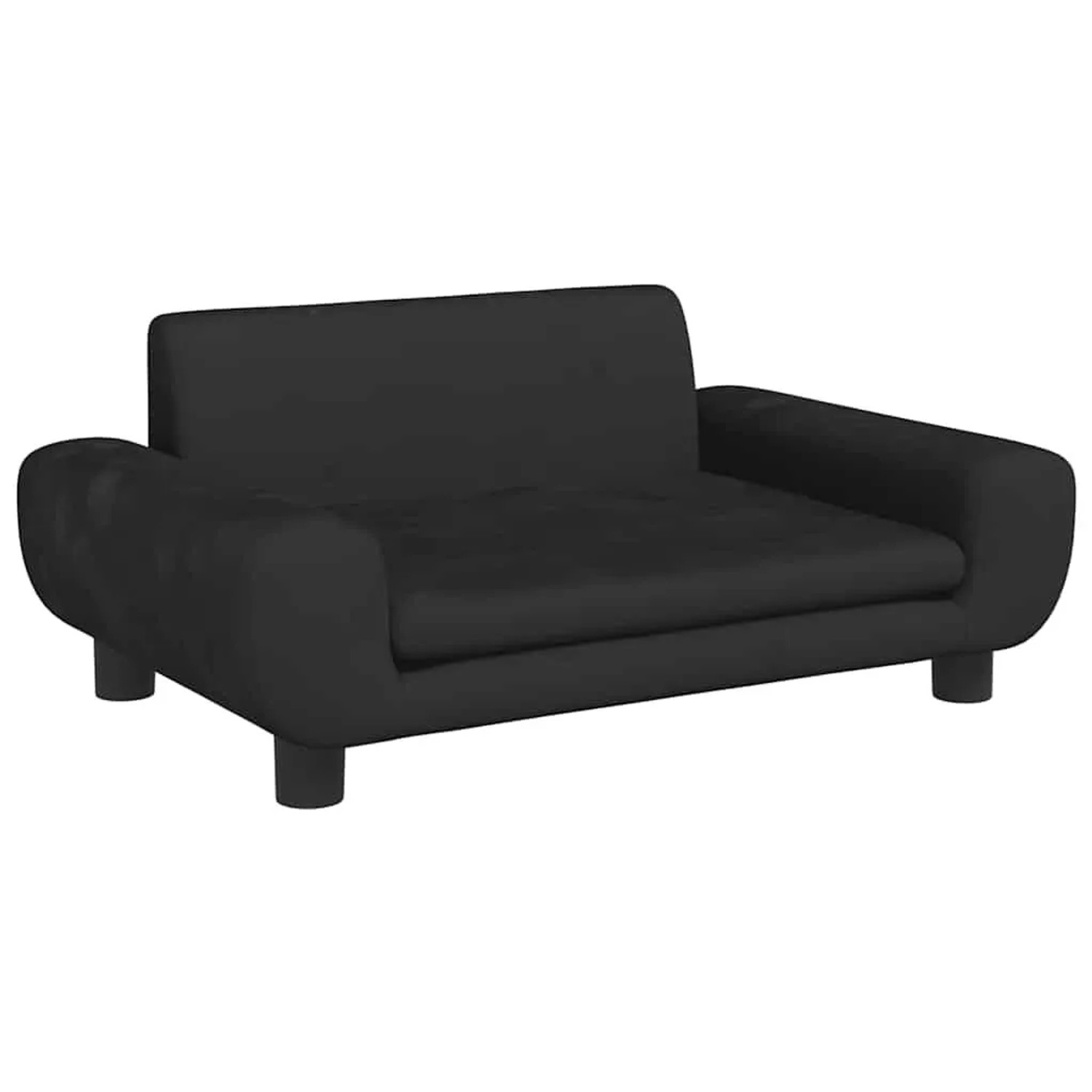 vidaXL Kindersofa Schwarz 70x45x33 cm Samt 3196390