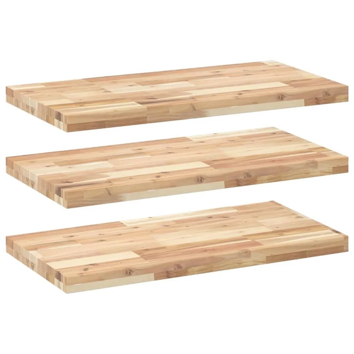 vidaXL Schweberegale 3 Stk 60x40x4 cm Massivholz Akazie Unbehandelt 3279473