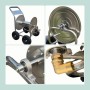 Relaxdays Schlauchwagen Edelstahl Silber Fahrbar 100 cm x 73 cm x 57 cm 23,8 kg_5
