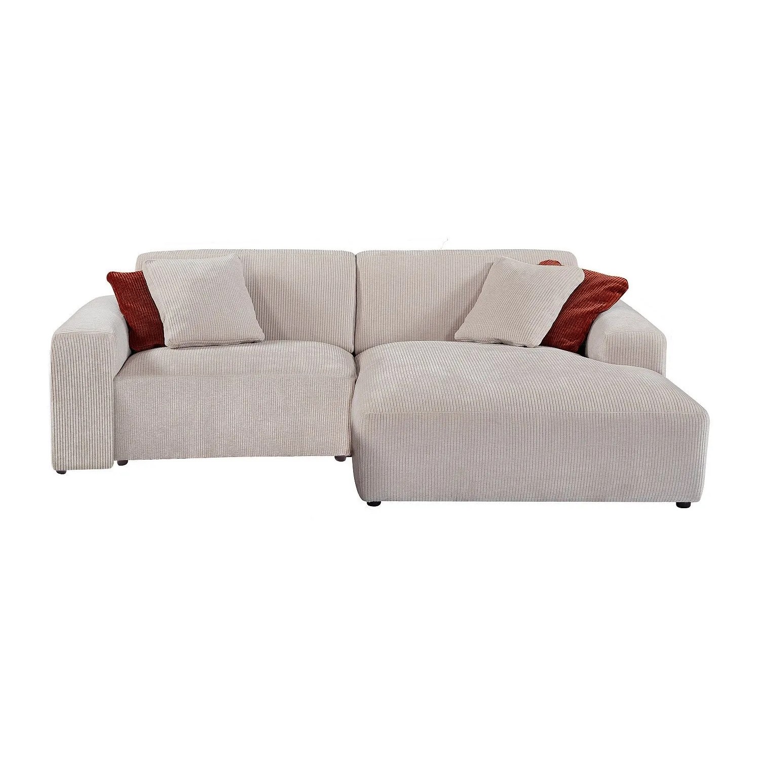 Vente-unique Sofa Ohne Schlafmöglichkeit Tirono Beige 254 cm