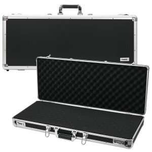 HMF 14444-02 Alu Koffer Rasterschaumstoff 82 x 36 x 12 cm Schwarz