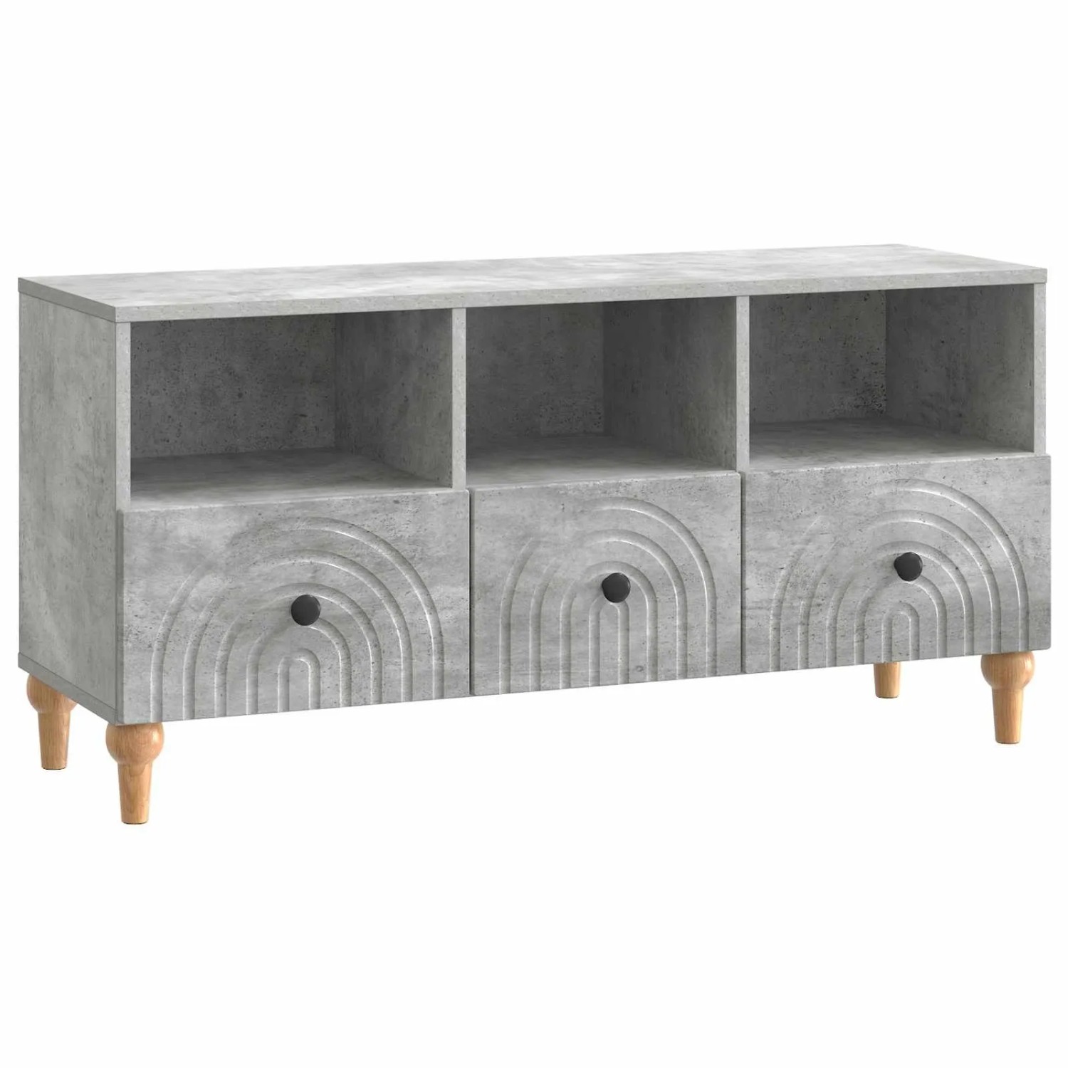 vidaXL TV-Schränk Betongrau 102 x 34,5 x 50 cm Holzwerkstoff 894218