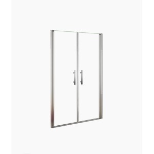 Duschparadies 75x195cm Duschtür Nischentür Duschabtrennung 6mm Nano Glas Schwingtür Doppeltür Glas Dusche