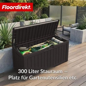 gartenboxen wasserdicht GARDEBRUK® Gartenbox Metall 385L Anthrazit wasserdichte abschließbar Order premium flowers LA