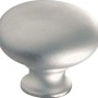 Möbelknopf 913, Chrom matt, runder Metallknopf für Möbel, Schrankknopf
