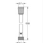 Technische Zeichnung: Grohe VitalioFlex Trend Brauseschlauch, 150cm, mattschwarz, knickfest.