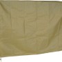 Beige Schutzhülle in Kastenform mit Reißverschlüssen für eine 3-Sitzer Hollywoodschaukel.