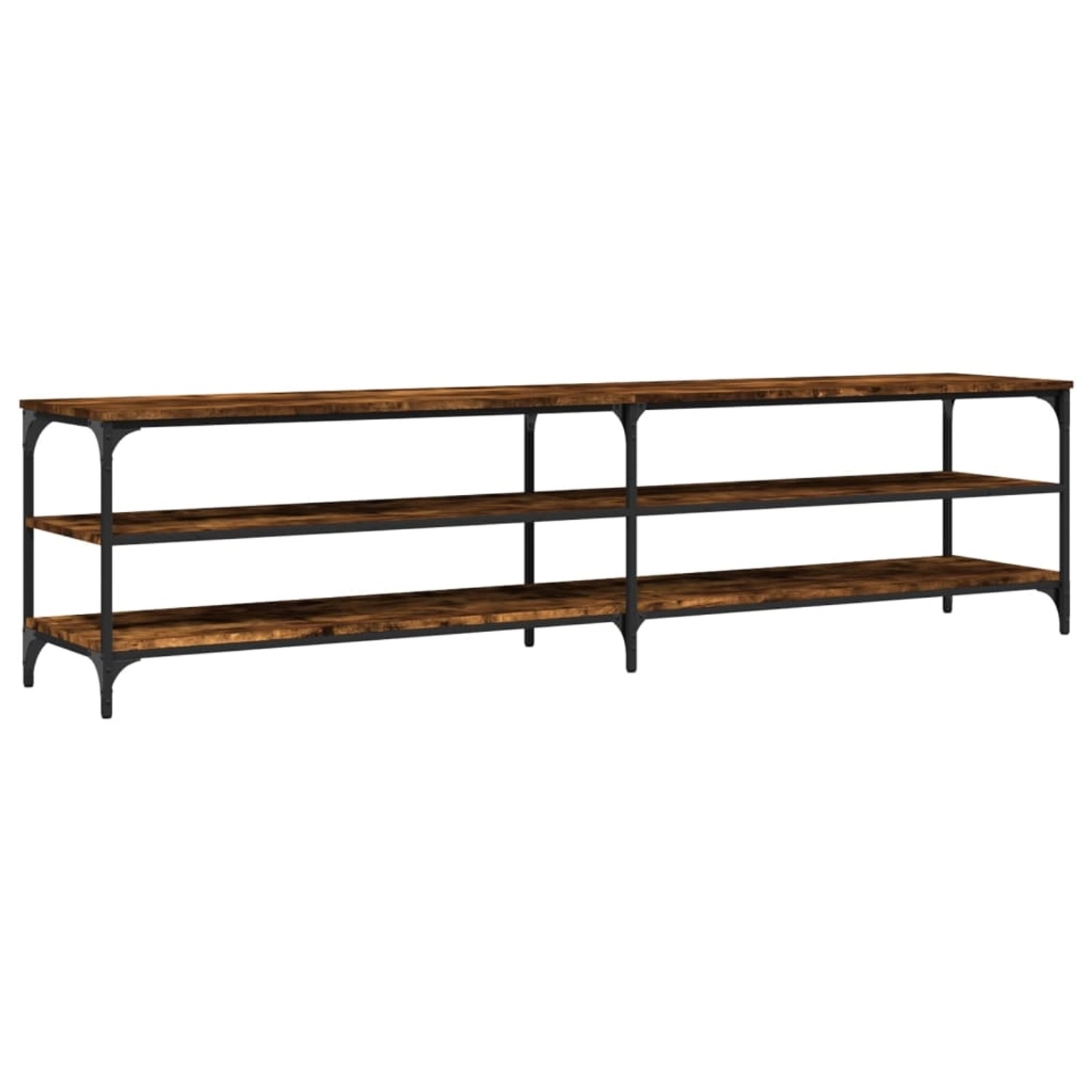 vidaXL TV-Schrank Räuchereiche 200x30x50 cm Holzwerkstoff und Metall 826761