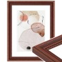 Brauner Bilderrahmen aus Massivholz (30x45 cm) im Landhausstil. Holzstruktur sichtbar.