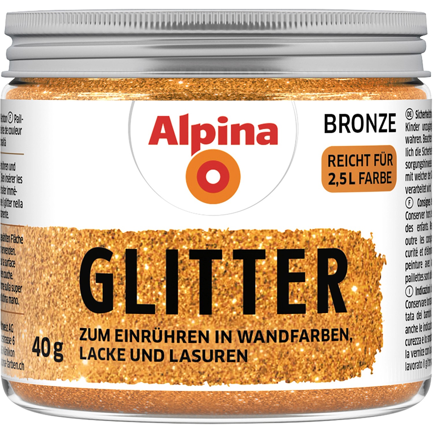 Alpina Kreativ-Glitter für Anstrichmittel Bronze 40 g
