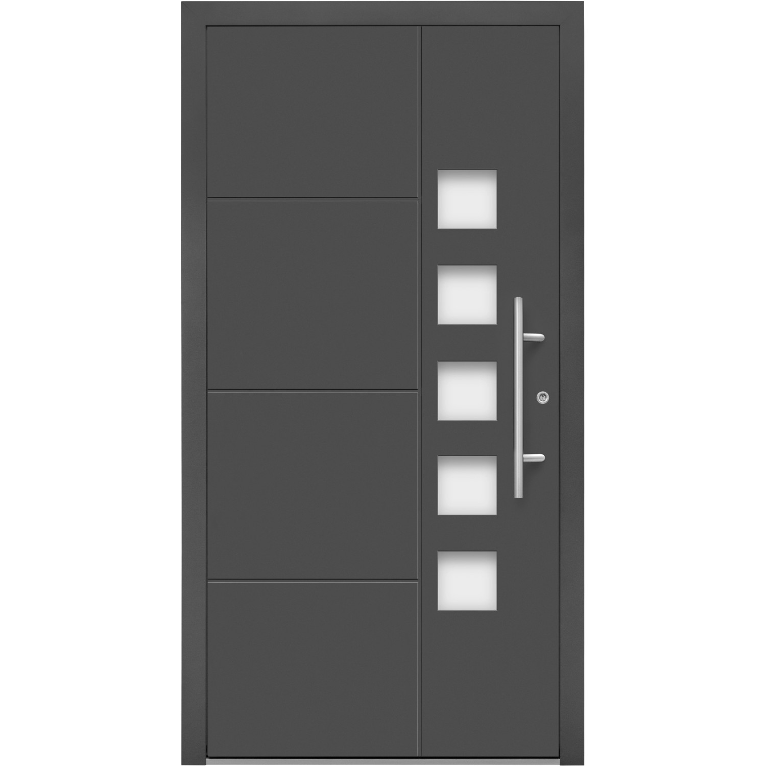 Aluminium-Haustür Moderno M520/B 110 cm x 210 cm Anthrazit Metallic Anschla günstig online kaufen