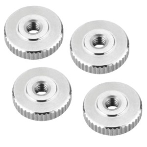 SOTECH 4er Set Rändelmutter M4 Edelstahl V2A SS304 Flache Form DIN 467 Griffmutter