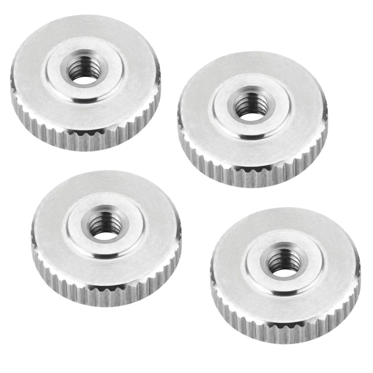 SOTECH 4er Set Rändelmutter M4 Edelstahl V2A SS304 Flache Form DIN 467 Griffmutter