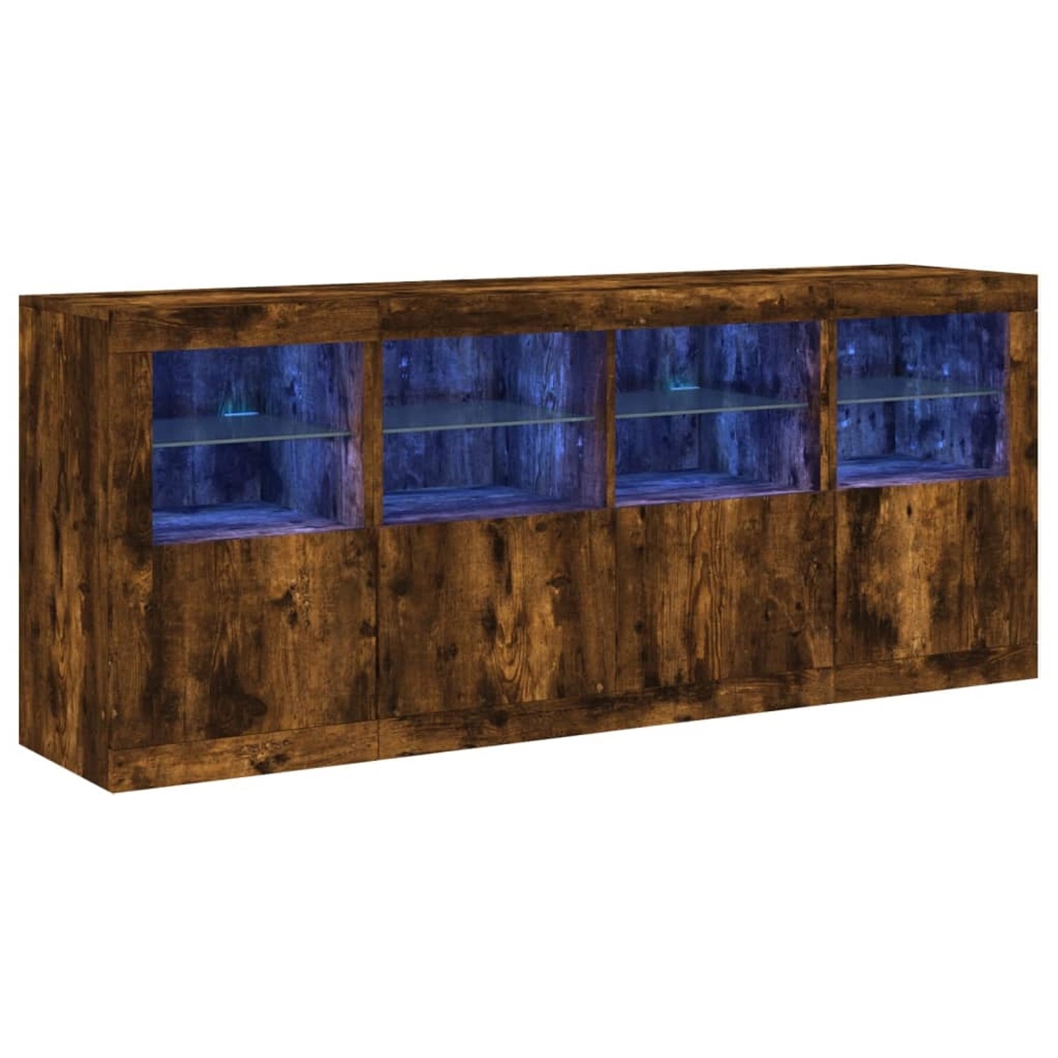 vidaXL Sideboard mit LED-Leuchten Räuchereiche 163x37x67 cm 3209076 günstig online kaufen
