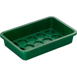 Grüne Fensterbank Gewächshaus-Schale (29x19x6cm) für Pflanzenanzucht.