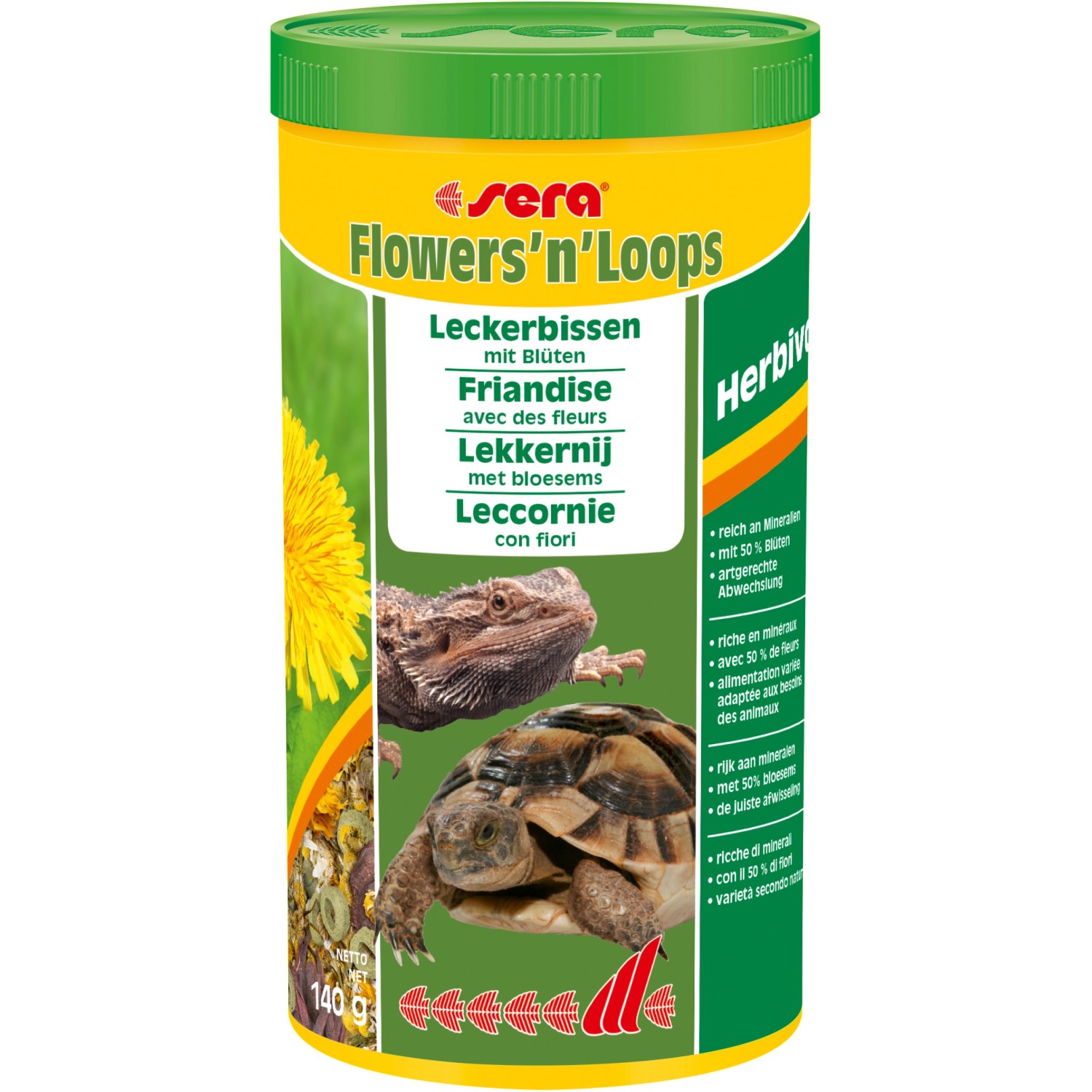 Sera Reptilienfutter Flowers and Loops Nature 1.000 ml 140 g