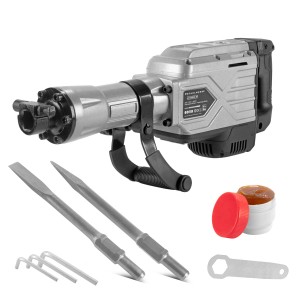 STAHLWERK Abbruchhammer 2200W mit Meißeln, Schmierfett und Zubehör im Koffer.