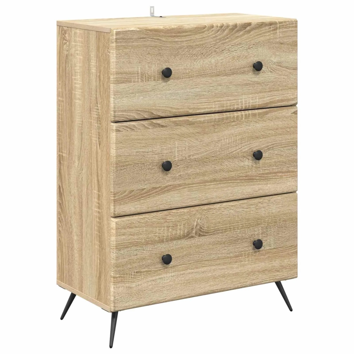 vidaXL Schubladenschrank Sonoma-Eiche 66 x 34,5 x 90 cm Holzwerkstoff 895527