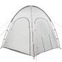 Graues vidaXL Poolzelt in Kuppelform aus Polyester mit Reißverschluss-Eingang und Abspannseilen. Ideal als Pavillon.