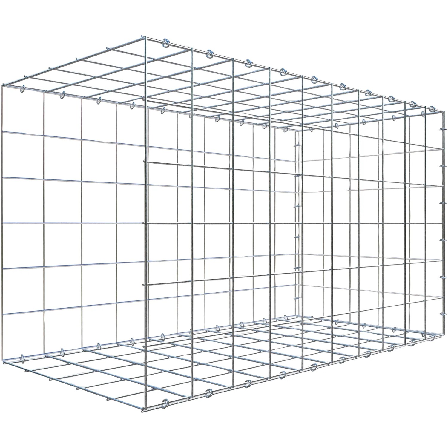 Gabiona C-Ring-Gabione-Anbaukorb Typ 2 60 x 100 x 50 cm Maschenw 10 x 10 cm