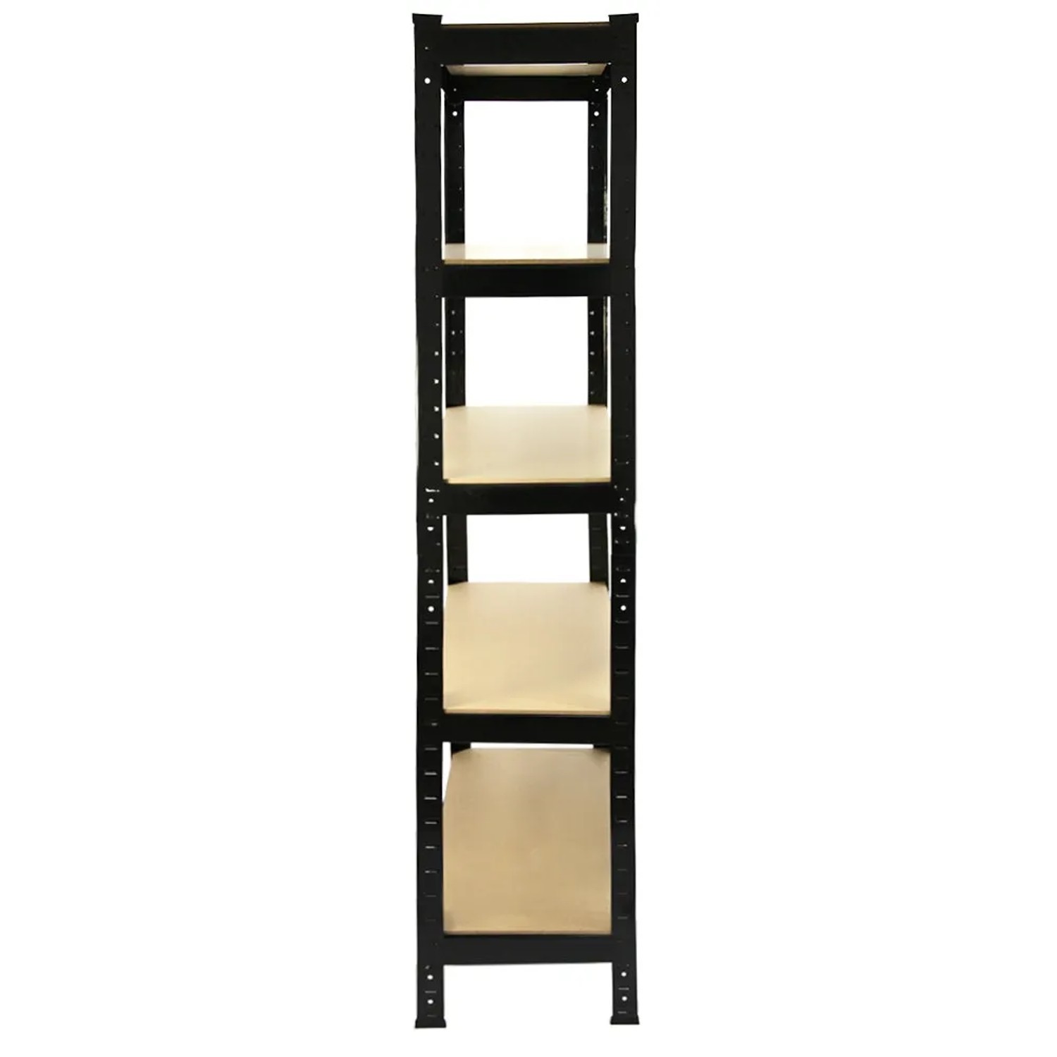 Schwarzes Monstershop T-Rax Lagerregal, 75cm breit, mit 5 Böden aus MDF.